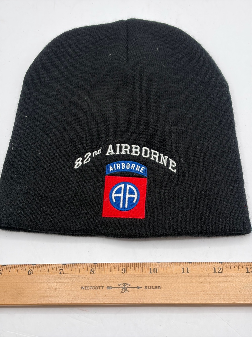 82nd Airborne Beanie Hat - American Army Soldier AA Winter Knitted Black Men New